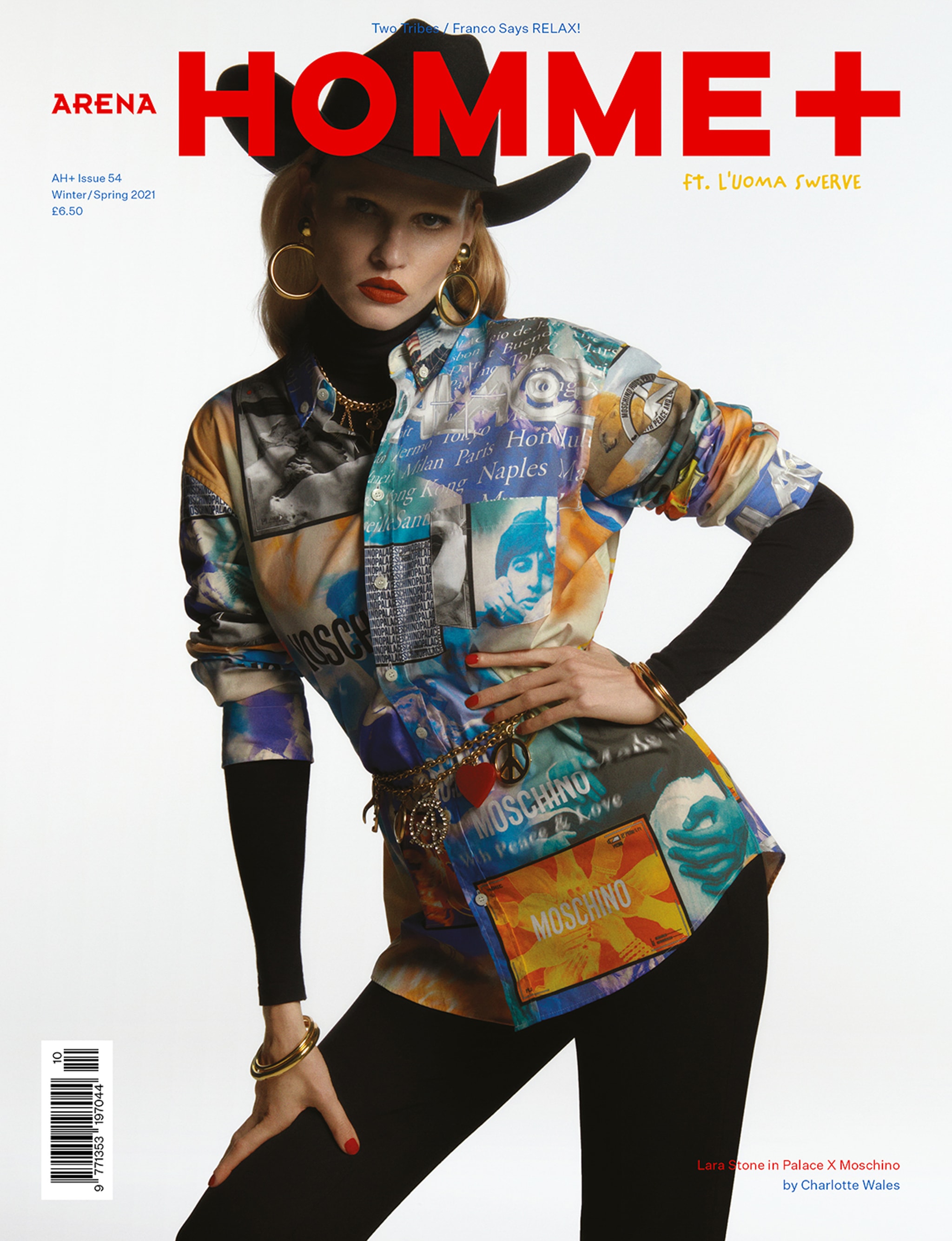 Lara Stone x Nugget in Palace x Moschino Arena Homme + Charlotte Wales 2023