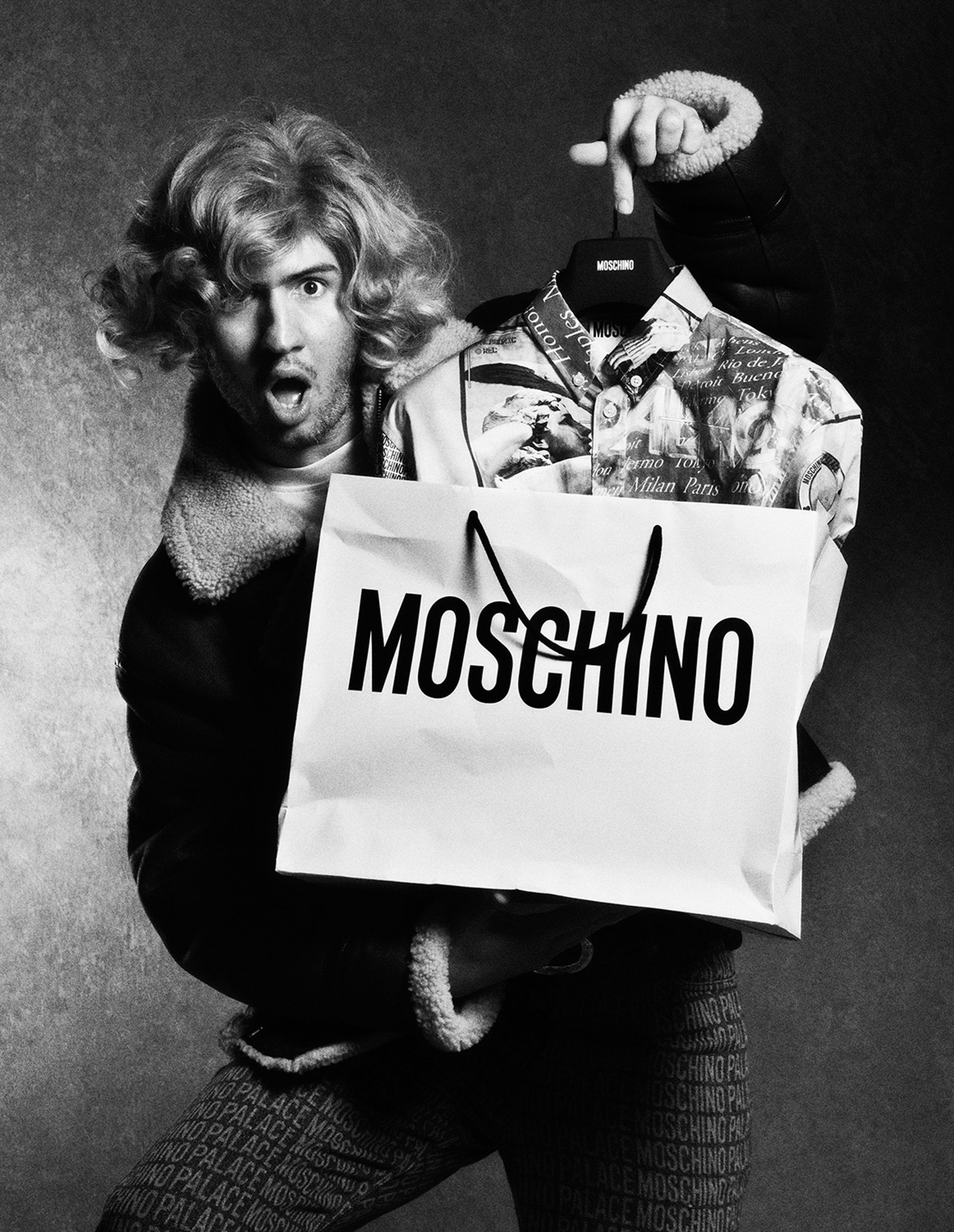 Lara Stone x Nugget in Palace x Moschino Arena Homme + Charlotte Wales 2023