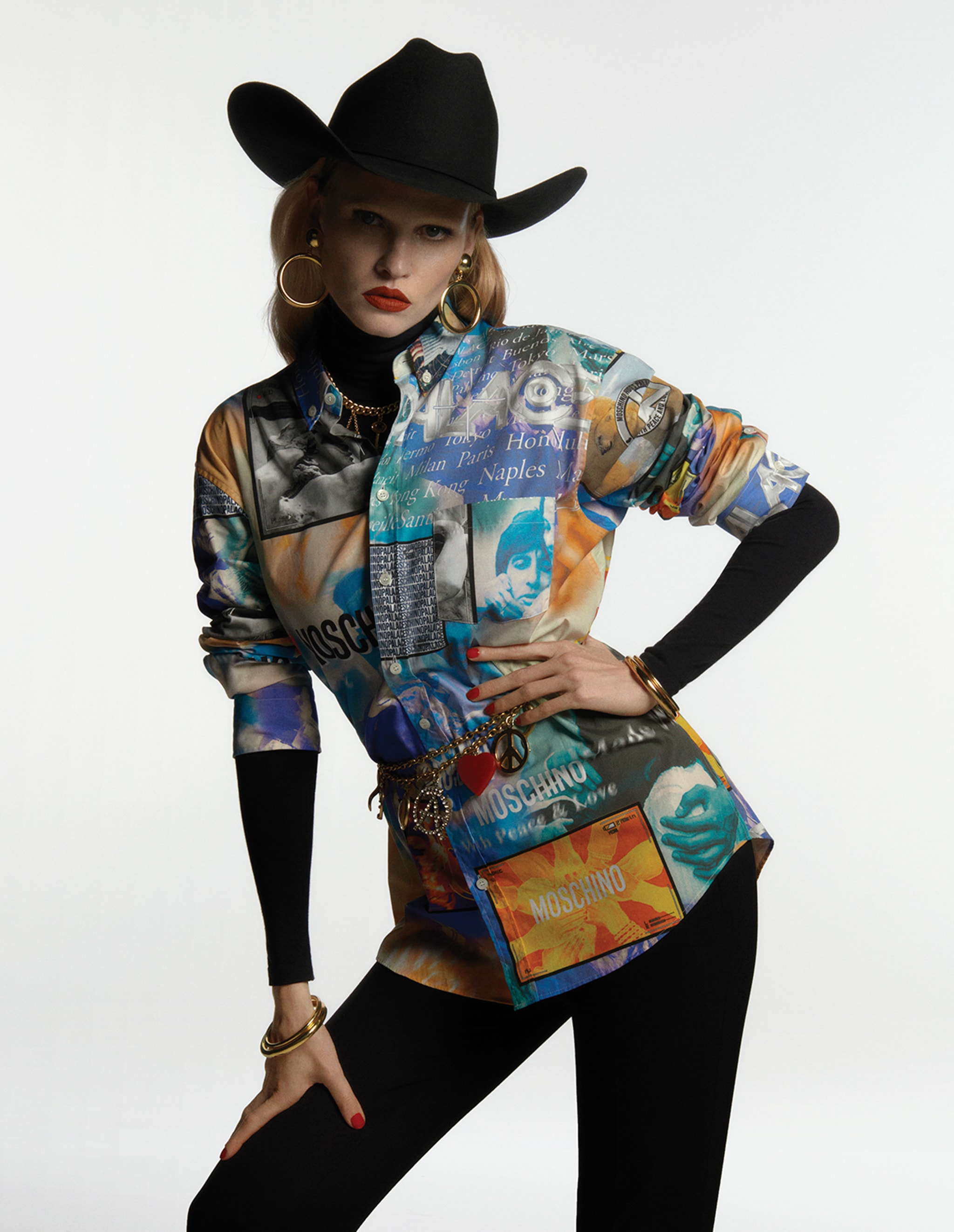 Lara Stone x Nugget in Palace x Moschino Arena Homme + Charlotte Wales 2023