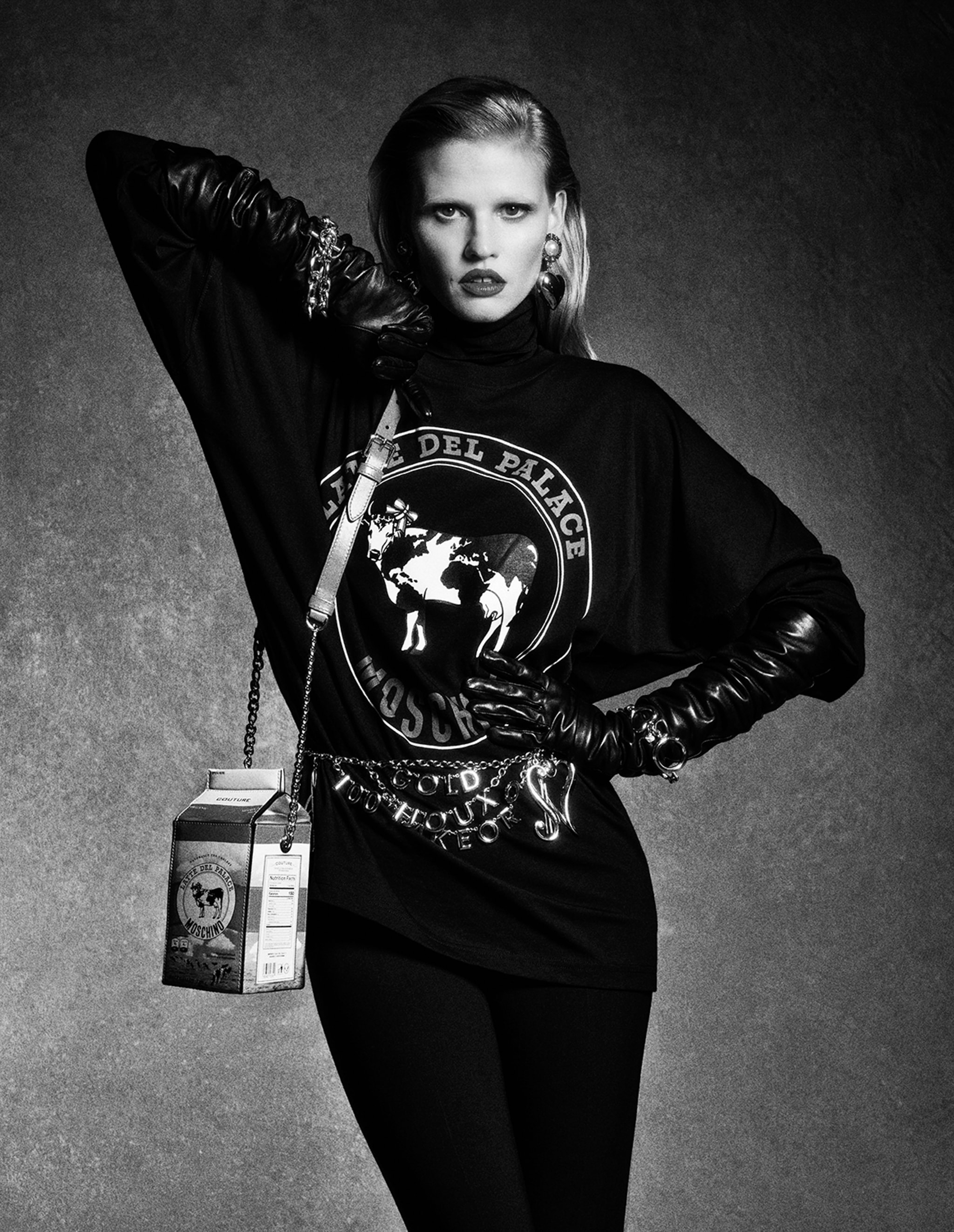 Lara Stone x Nugget in Palace x Moschino Arena Homme + Charlotte Wales 2023